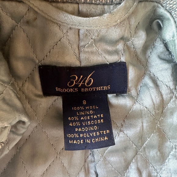 Brooks Brothers Pea Coat - Sage Green/Brown/Turquoise - Picture 2 of 4